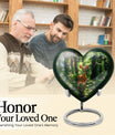 heart-shaped deer urn
