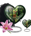 heart-shaped deer urn