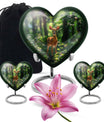 heart-shaped deer urn