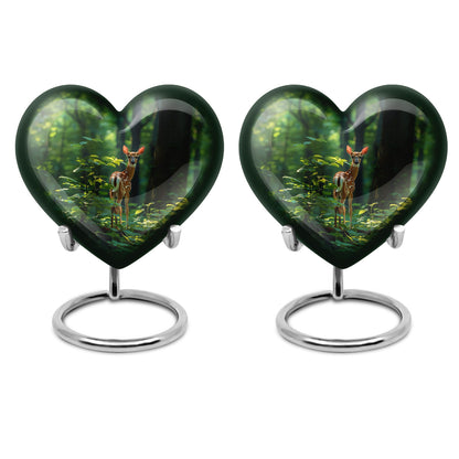 heart-shaped deer urn