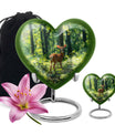 Deer Theme Large Urn With 1 Keepsake Urn