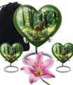 Deer Theme Large Urn With 2 Keepsake Urn