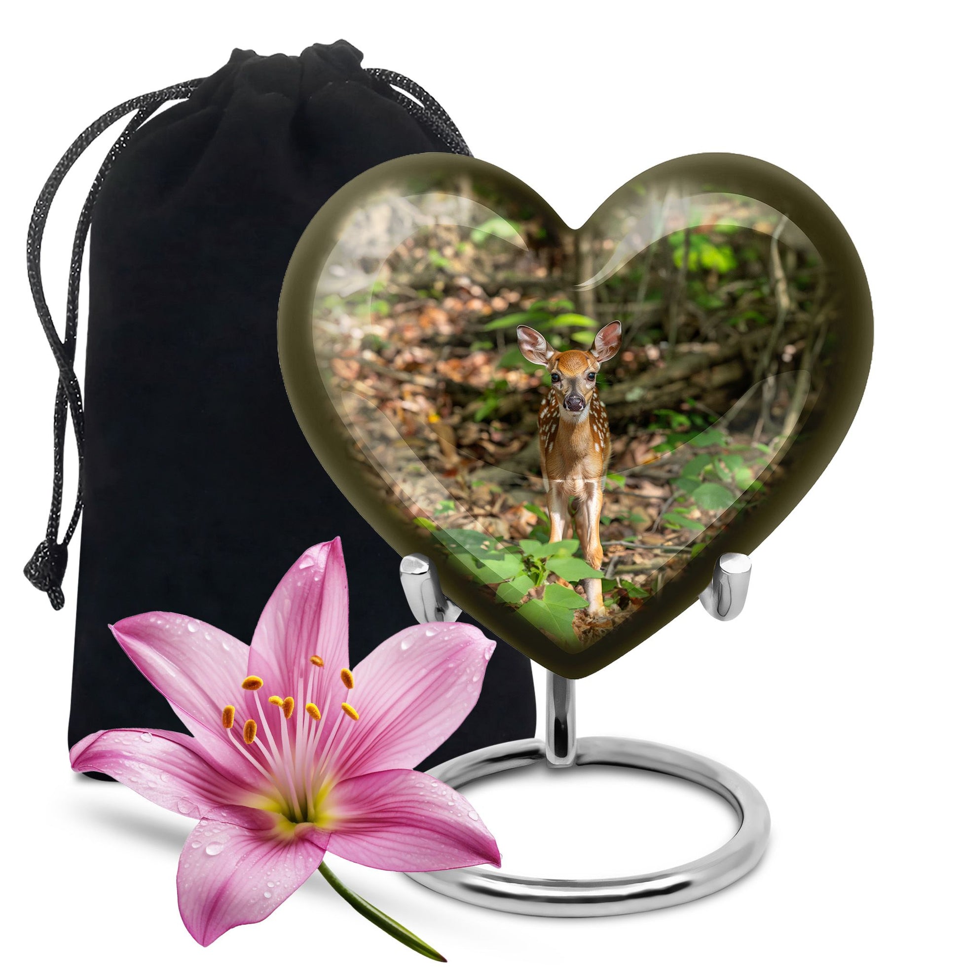 Deer Theme Large Urn 10 Inch