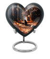 10-inch deer heart-shaped large urn, crafted 