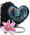 10-inch heart-shaped deer urn for human ashes