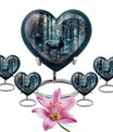 10-inch heart-shaped deer urn for human ashes