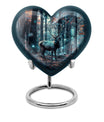 10-inch heart-shaped deer urn for human ashes