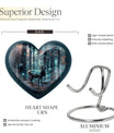 10-inch heart-shaped deer urn for human ashes