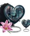 10-inch heart-shaped deer urn for human ashes