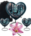 10-inch heart-shaped deer urn for human ashes