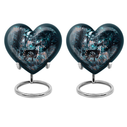 heart-shaped deer urn