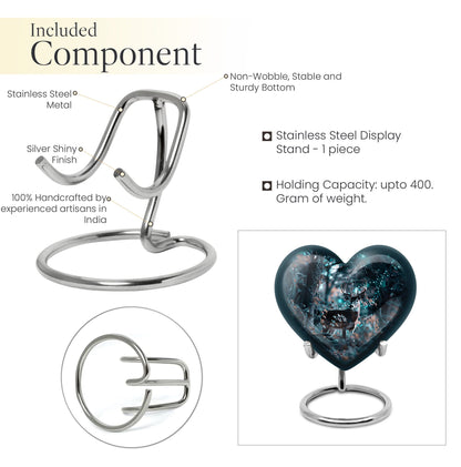 heart-shaped deer urn