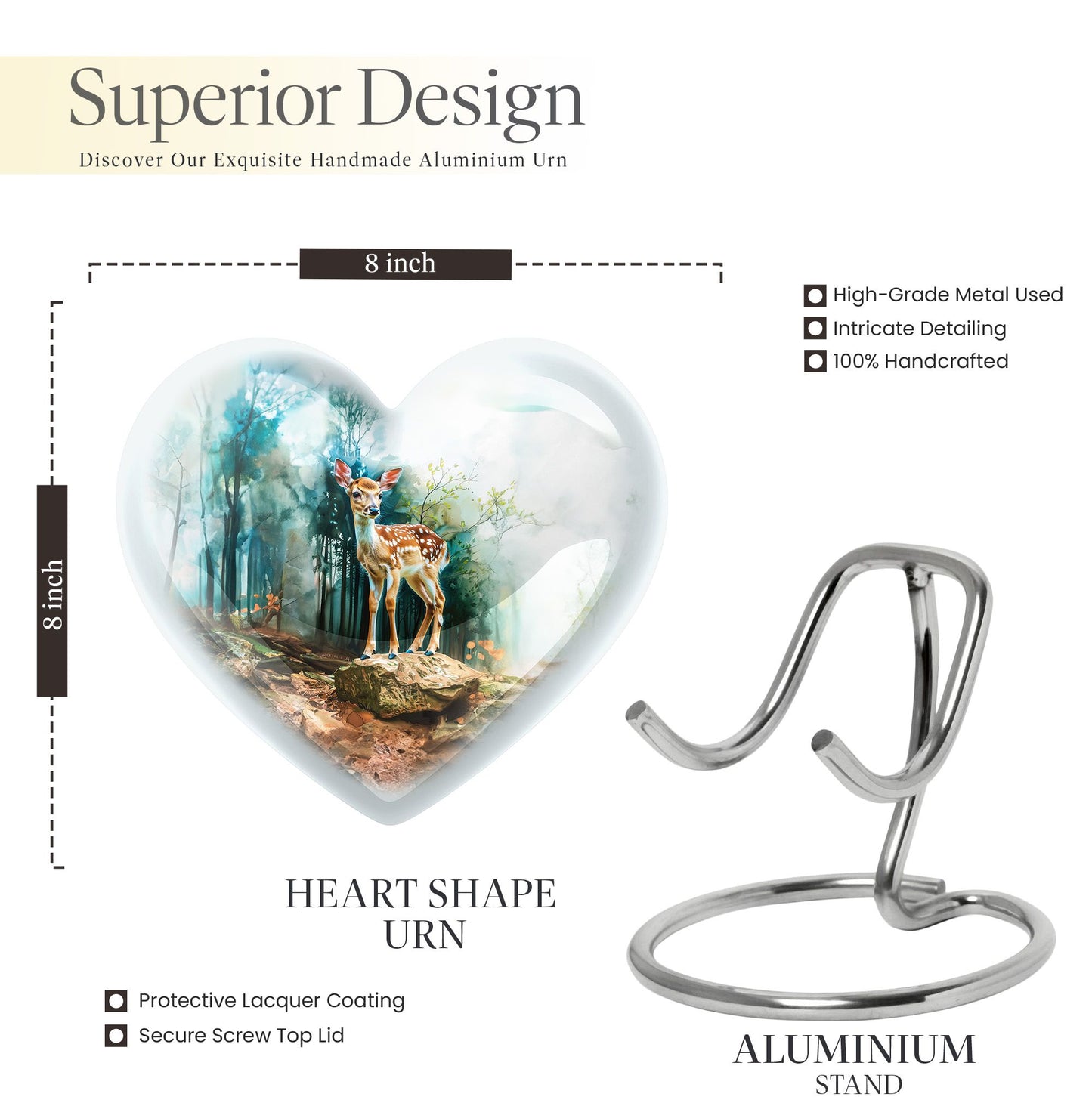 deer urn crafted from durable 