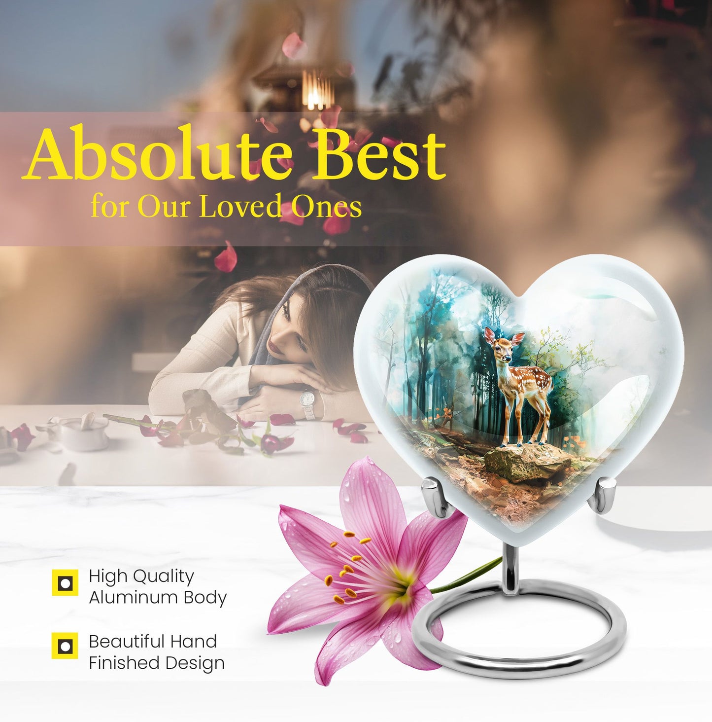 deer urn crafted from durable 