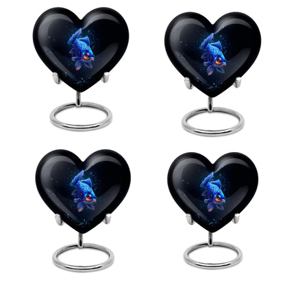 10-inch heart-shaped fish urn