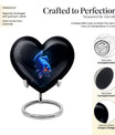10-inch heart-shaped fish urn