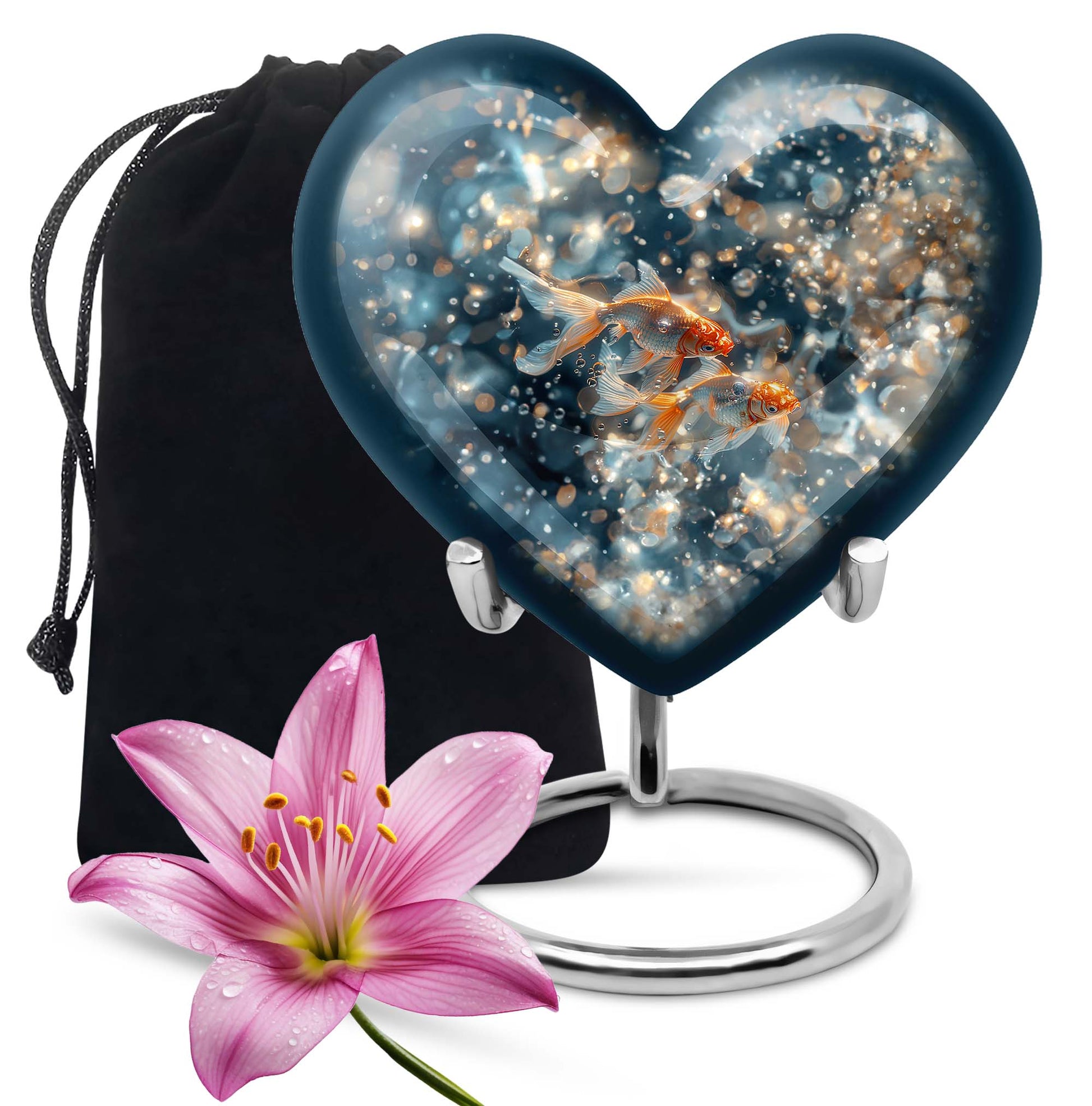 Gold Fish Human Cremation Urns - Underwater Cremation Urn for Adult