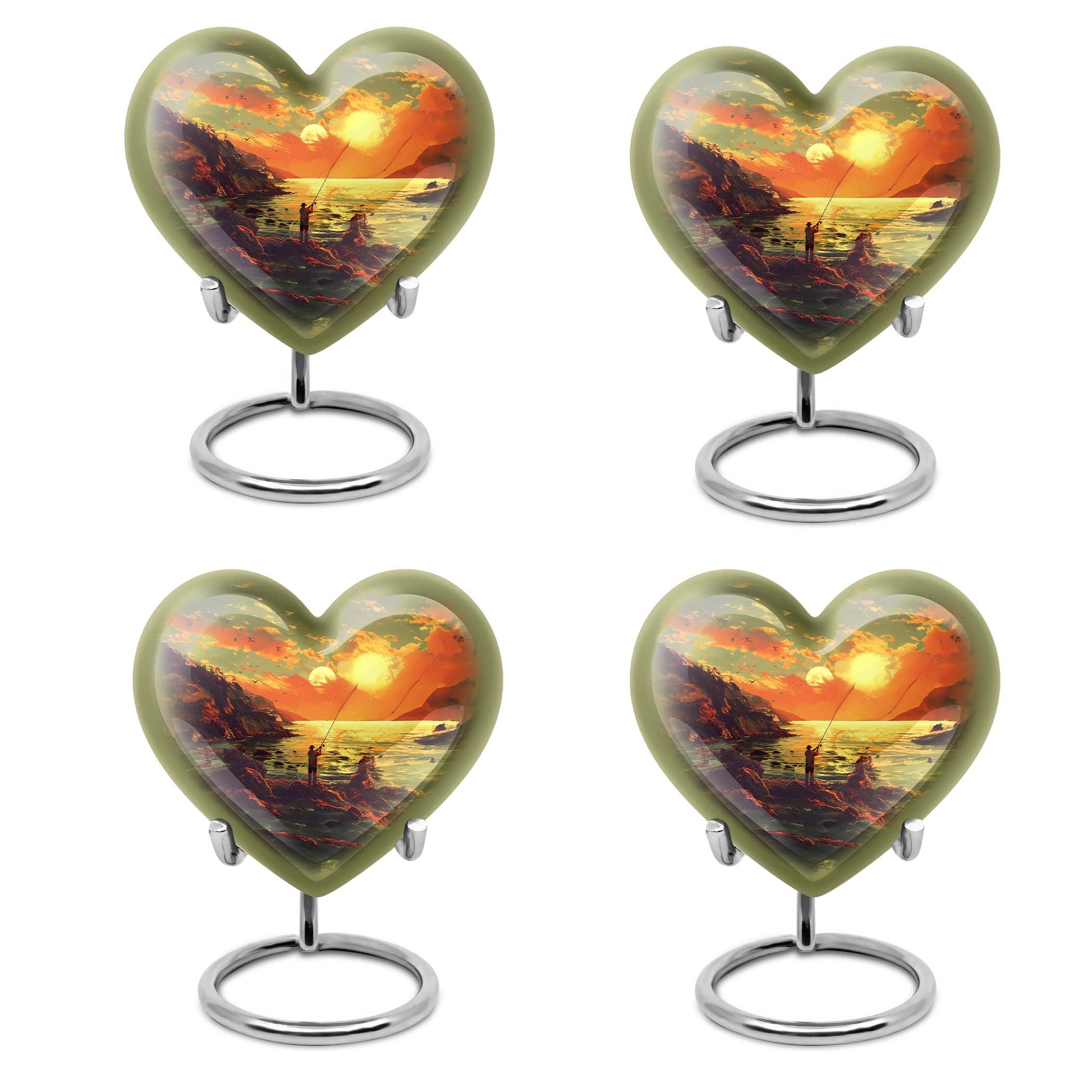 Fishing Theme 3 Inch Keepsake Pack of 4