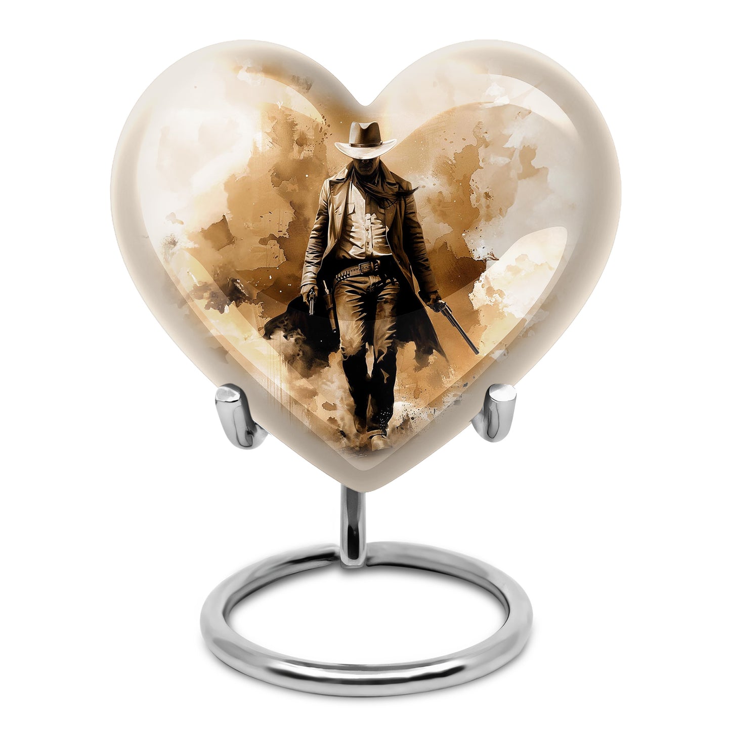 Personalized Cowboy Cremation Urn for Human Ashes - 10-inch, 200 cu in - Yatskia