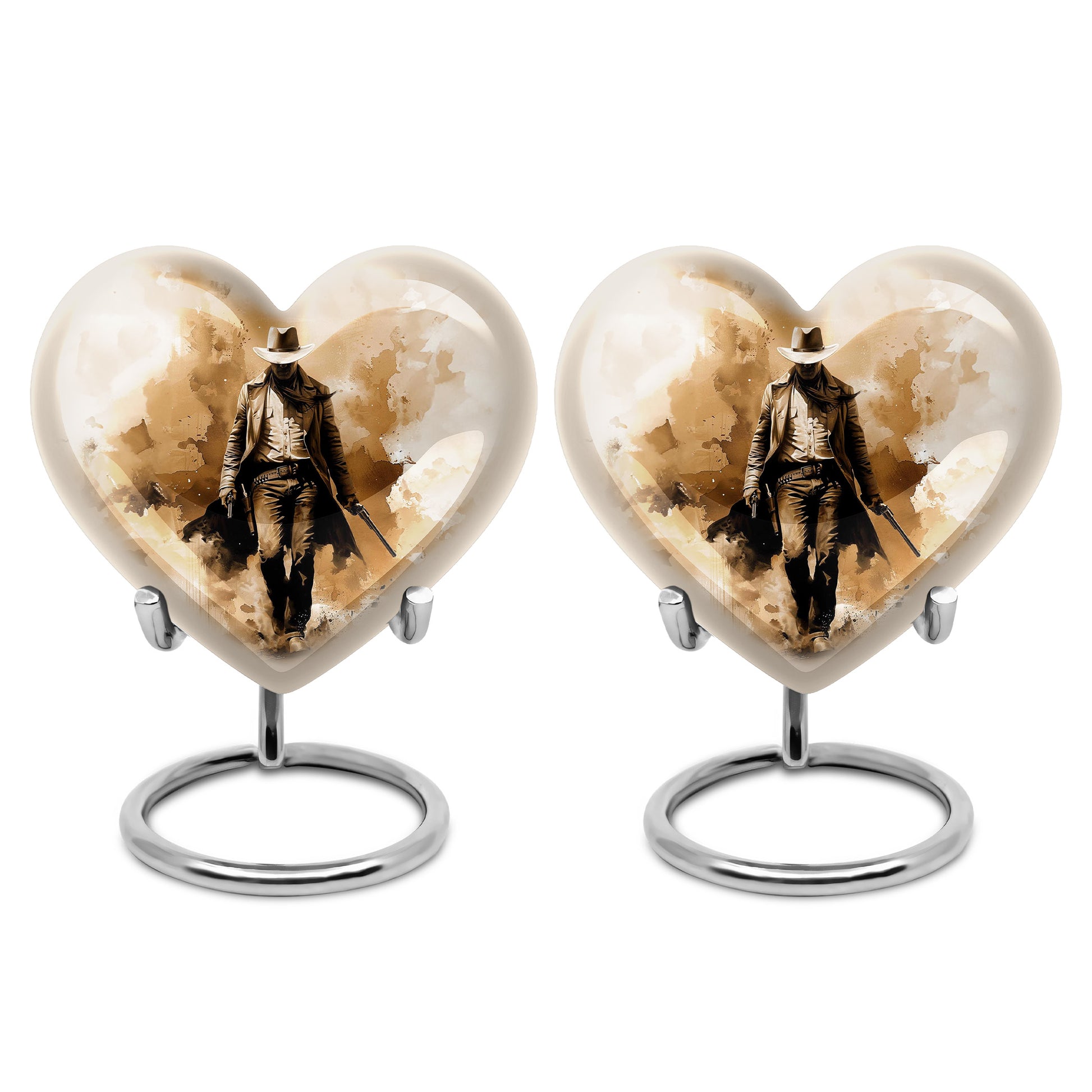 Cowboy Spirit Cremation Urns For Human Ashes - Lone Sheriff Urn For Memorial