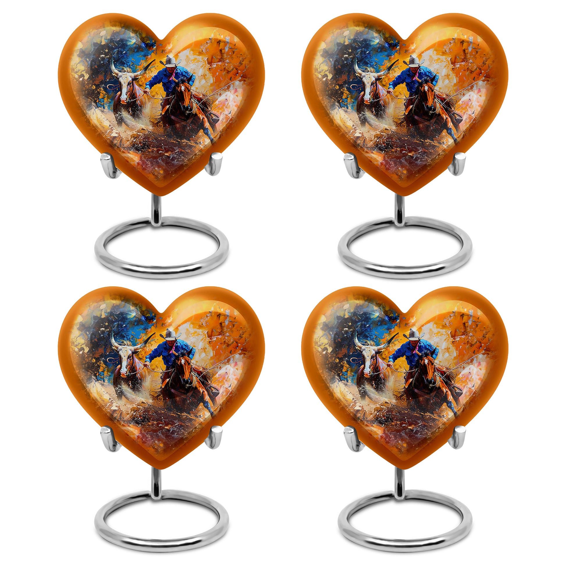 Cowboy Rodeo Cremation Urns For Ashes - Bulls Roundup Memorial Urns