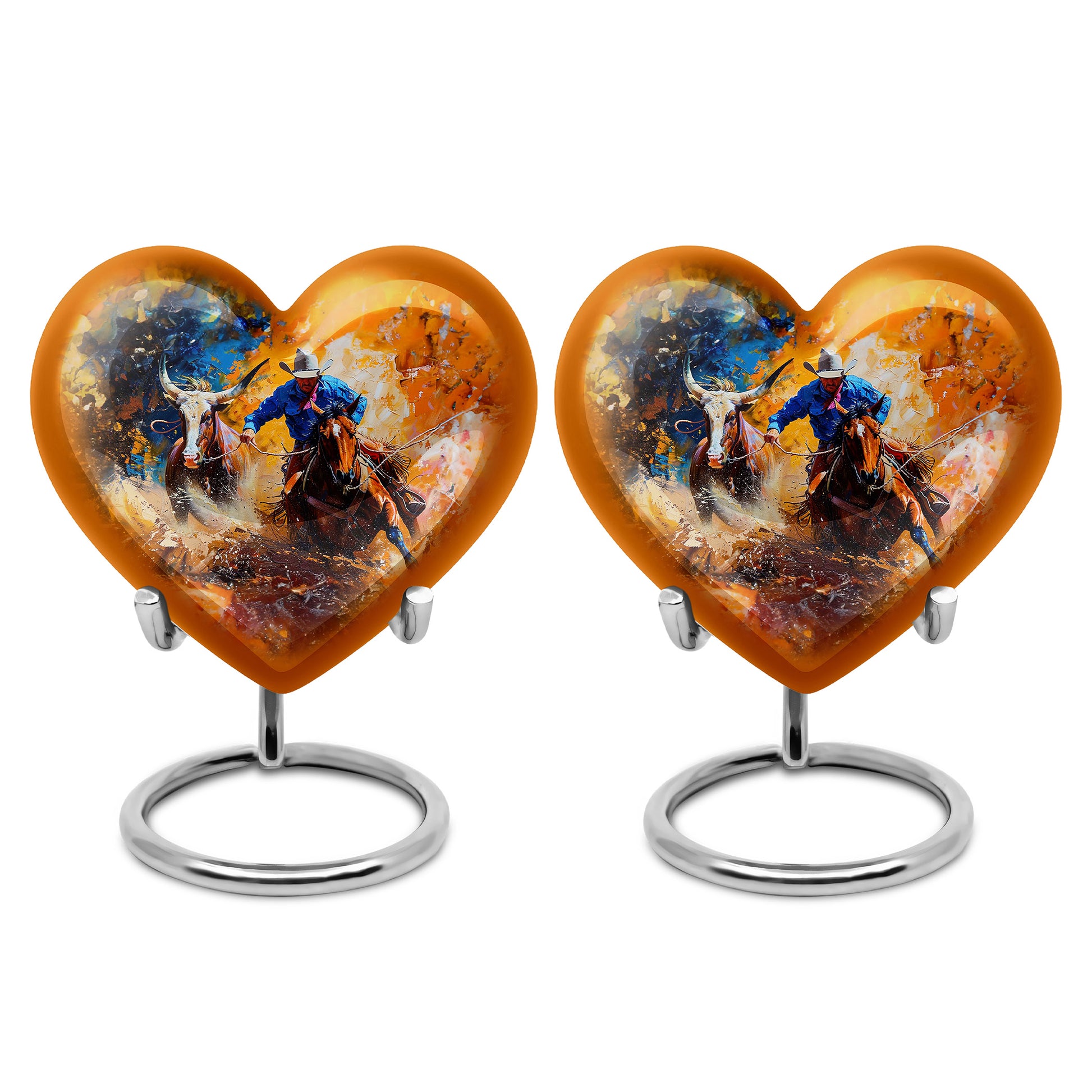 Cowboy Rodeo Cremation Urns For Ashes - Bulls Roundup Memorial Urns