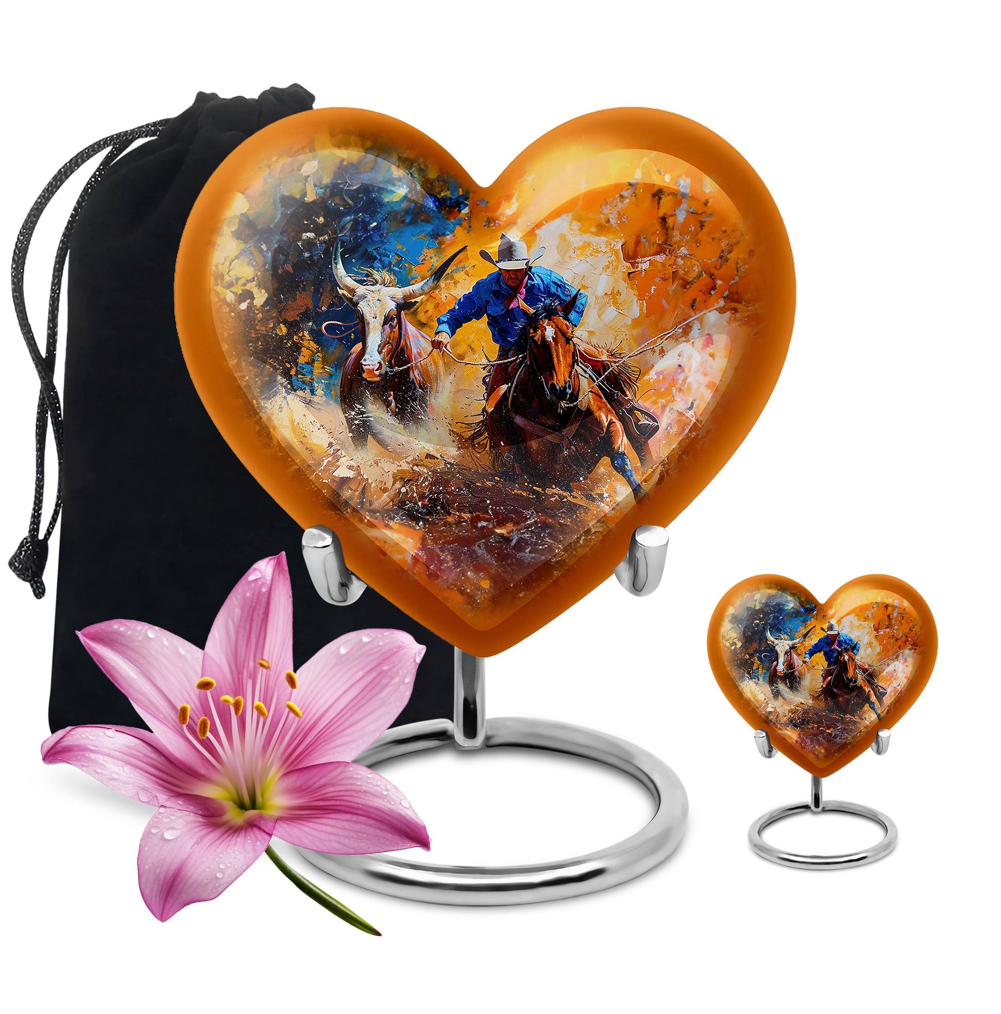 Cowboy Rodeo Cremation Urns For Ashes - Bulls Roundup Memorial Urns