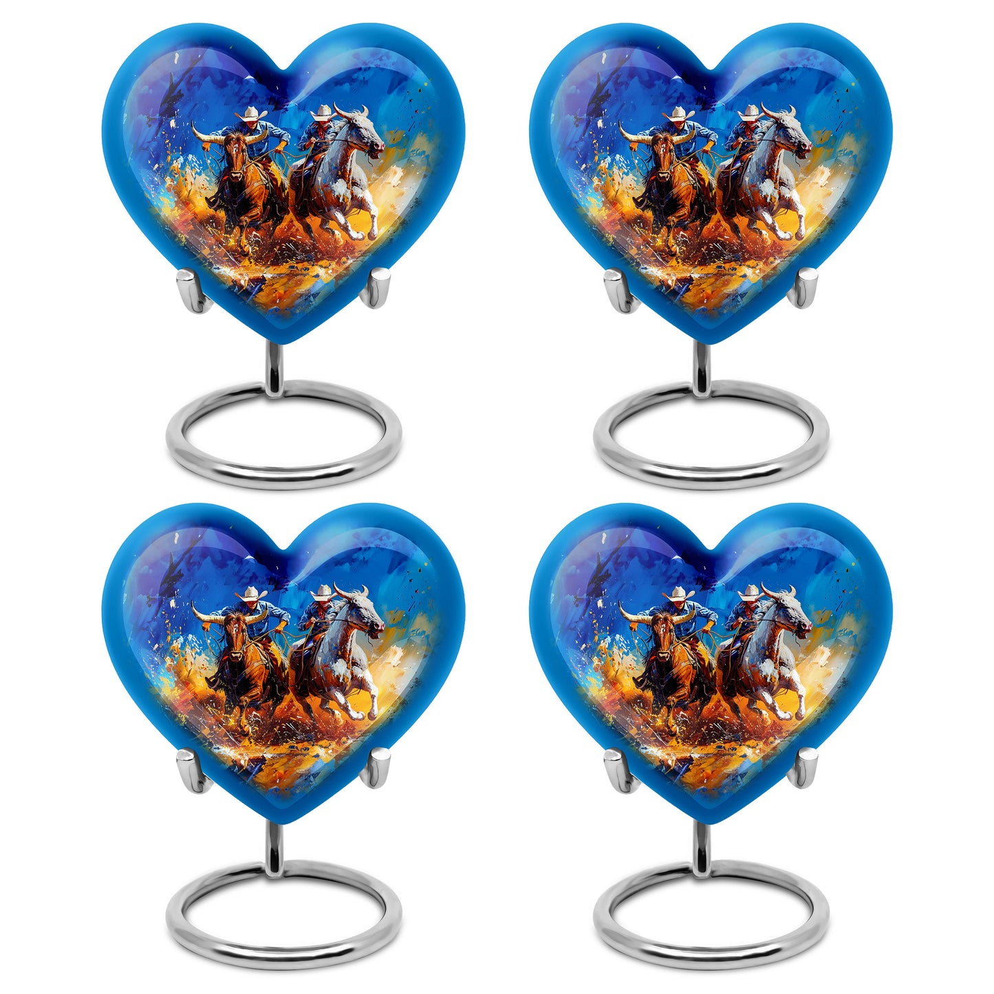 Personalized Cowboy Keepsake Urn for Human Ashes - 10-inch, 200 cu in - Yatskia