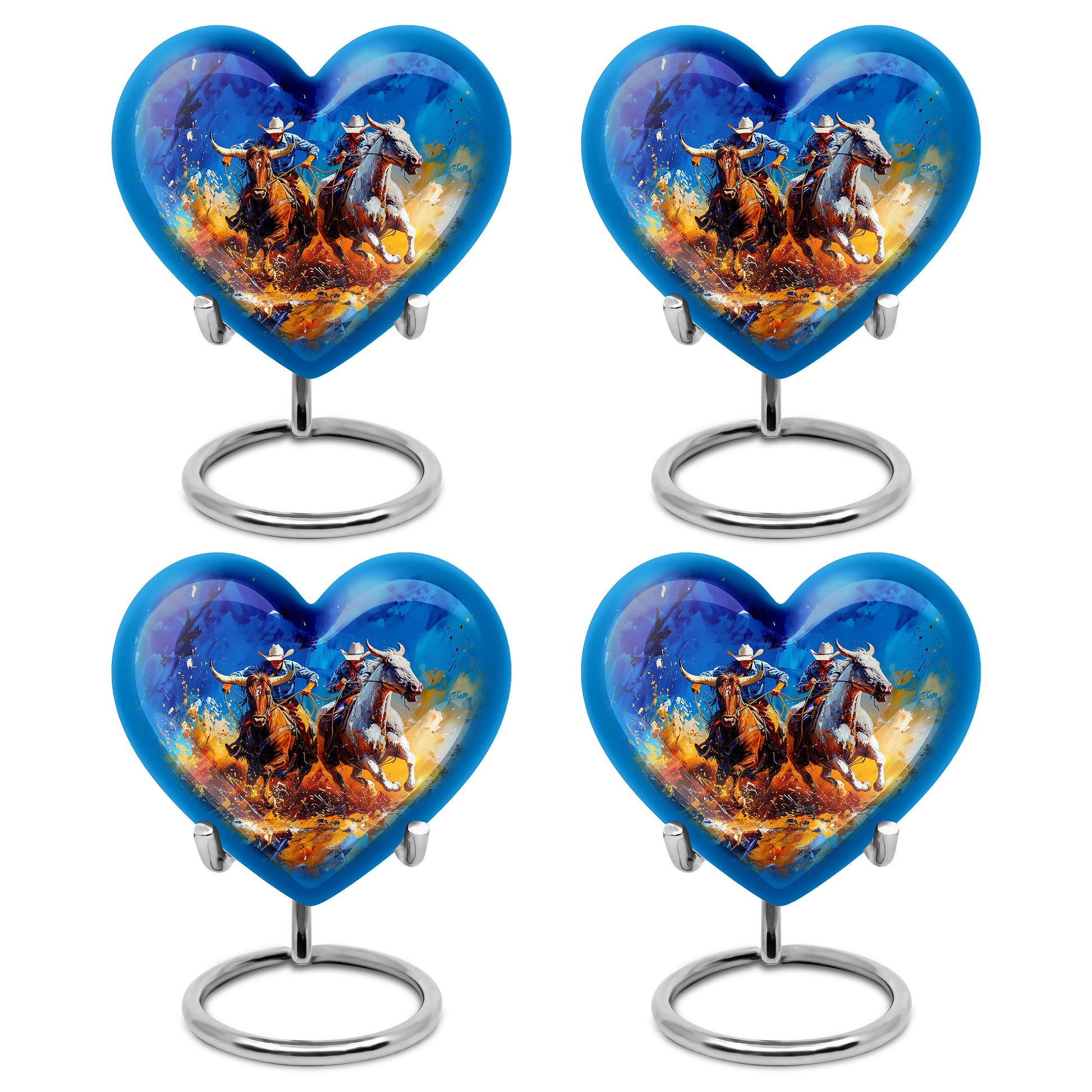 Cowboy Cremation Urns For Human Ashes - Cattle Roundup Memorial Ashes Keepsake