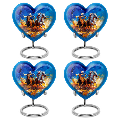 Personalized Cowboy Keepsake Urn for Human Ashes - 10-inch, 200 cu in - Yatskia