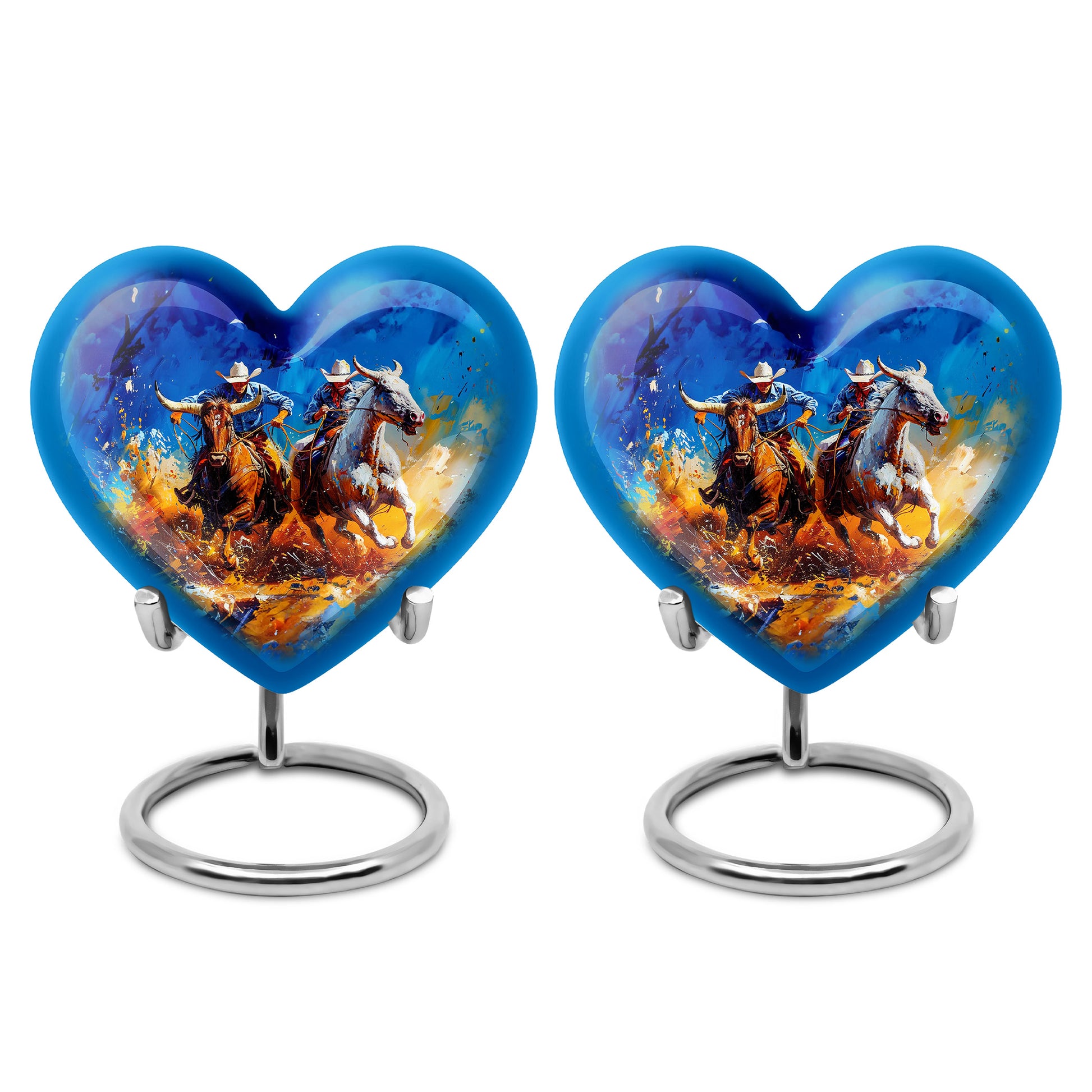 Cowboy Cremation Urns For Human Ashes - Cattle Roundup Memorial Ashes Keepsake