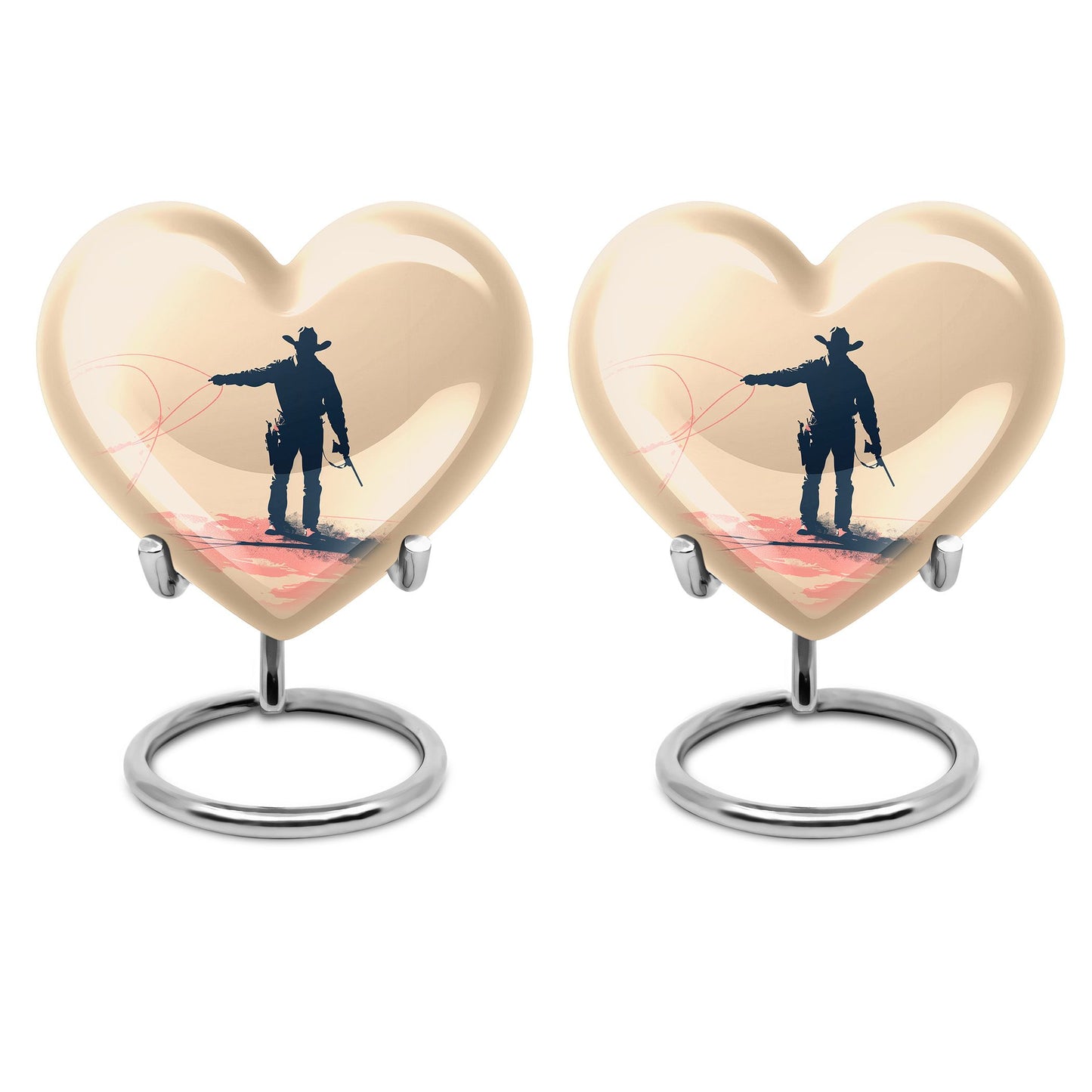 Cowboy Theme 3 Inch Keepsake Pack of 2