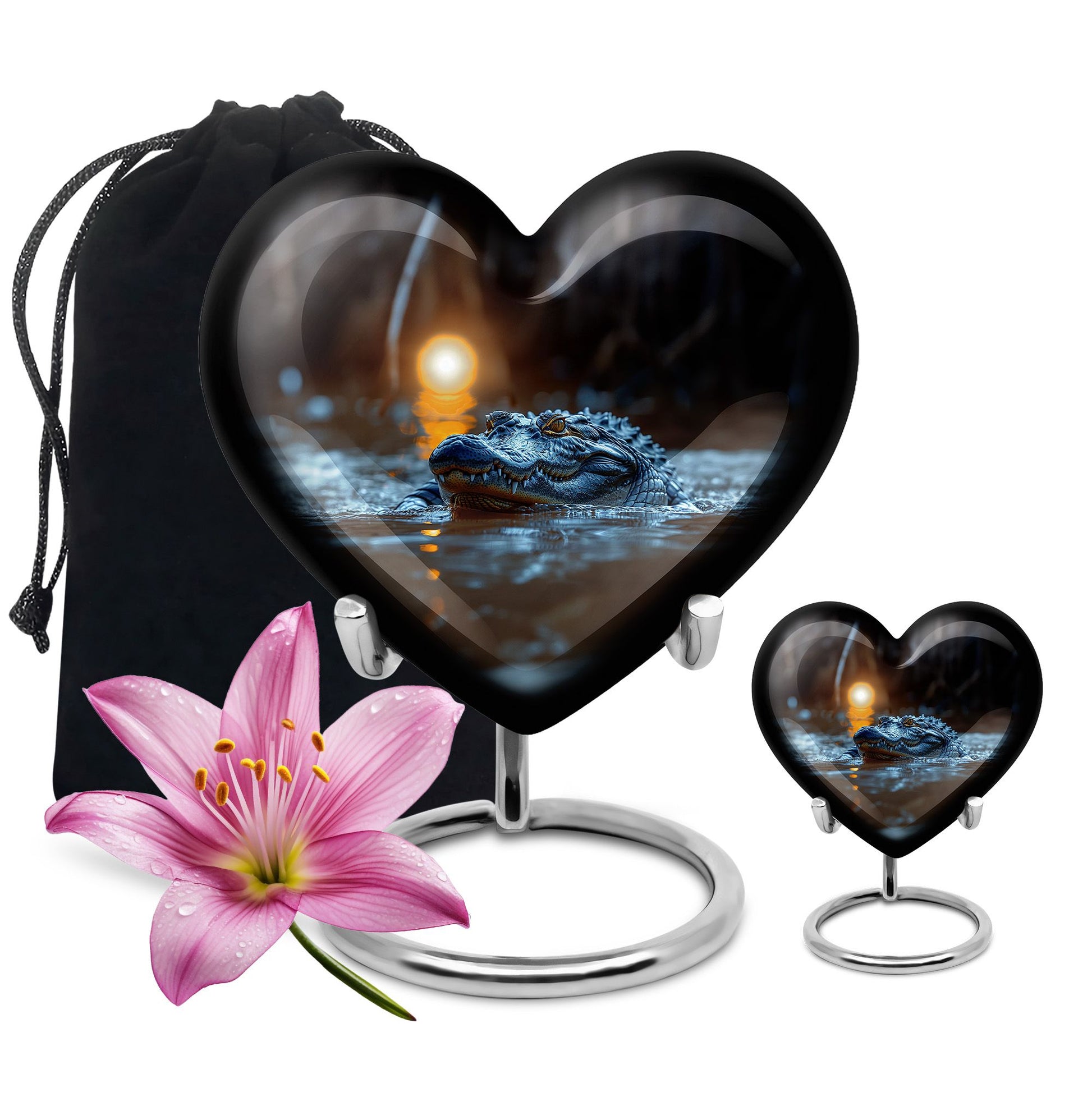 Alligator Theme Large Urn With 1 Keepsake Urn