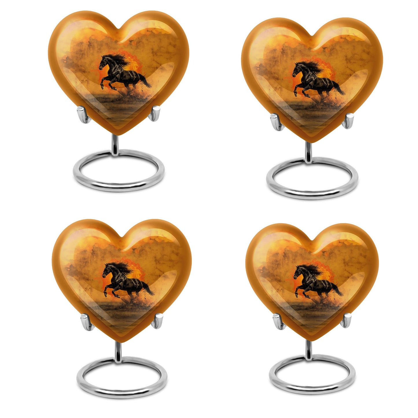 Horse Theme 3 Inch Keepsake Pack of 4