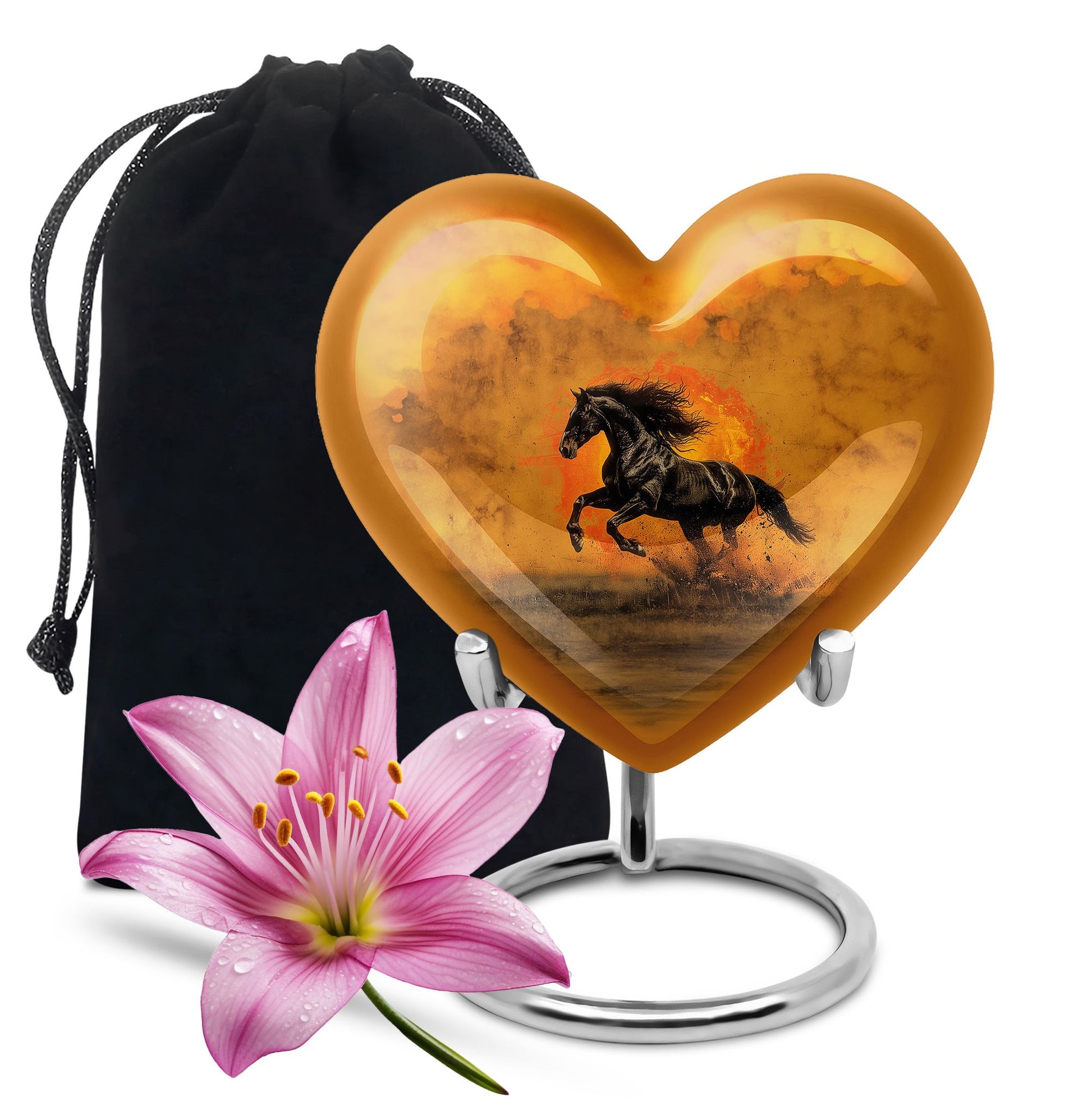 Horse Theme Large Urn 10 Inch