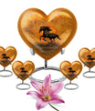 Horse Theme Large Urn With 4 Keepsake Urn
