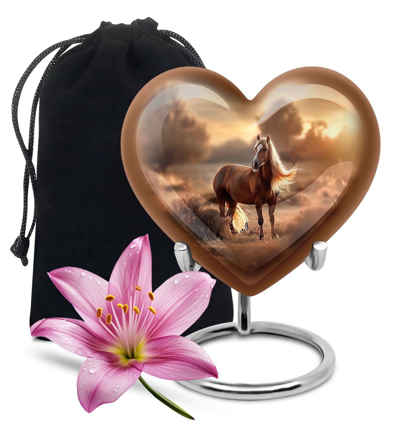 Horse Theme Large Urn 10 Inch