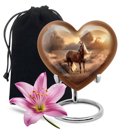 Horse Theme Large Urn 10 Inch