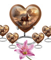 Horse Theme Large Urn With 4 Keepsake Urn