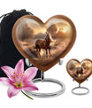 Horse Theme Large Urn With 1 Keepsake Urn