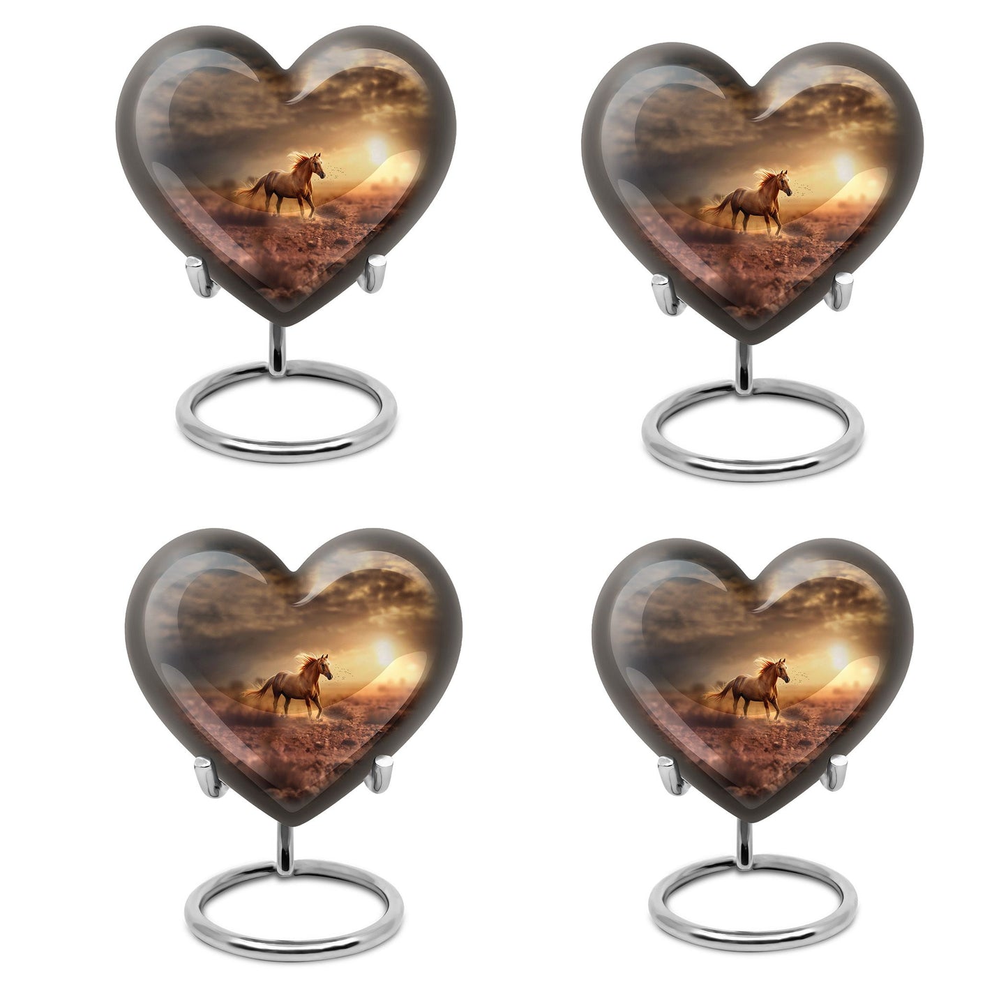 Horse Theme 3 Inch Keepsake Pack of 4