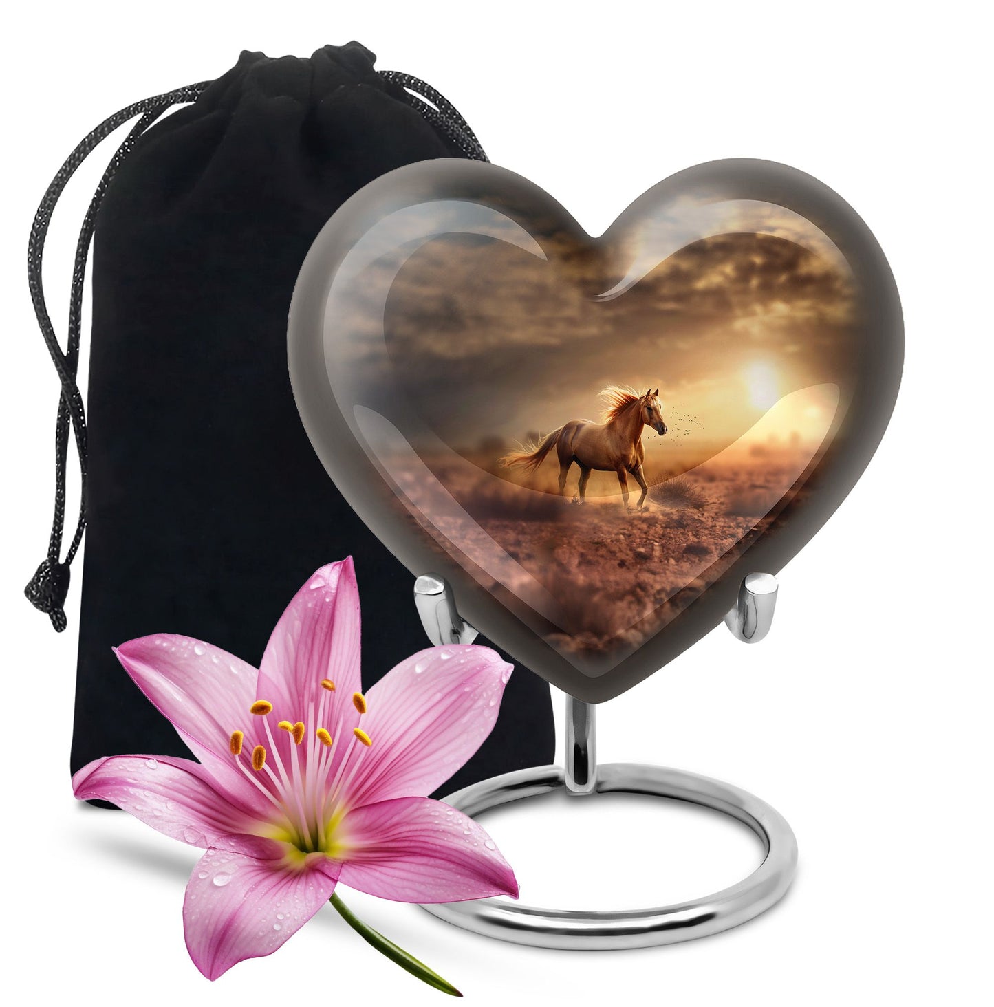Horse Theme Large Urn 10 Inch