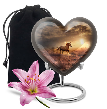 Horse Theme Large Urn 10 Inch