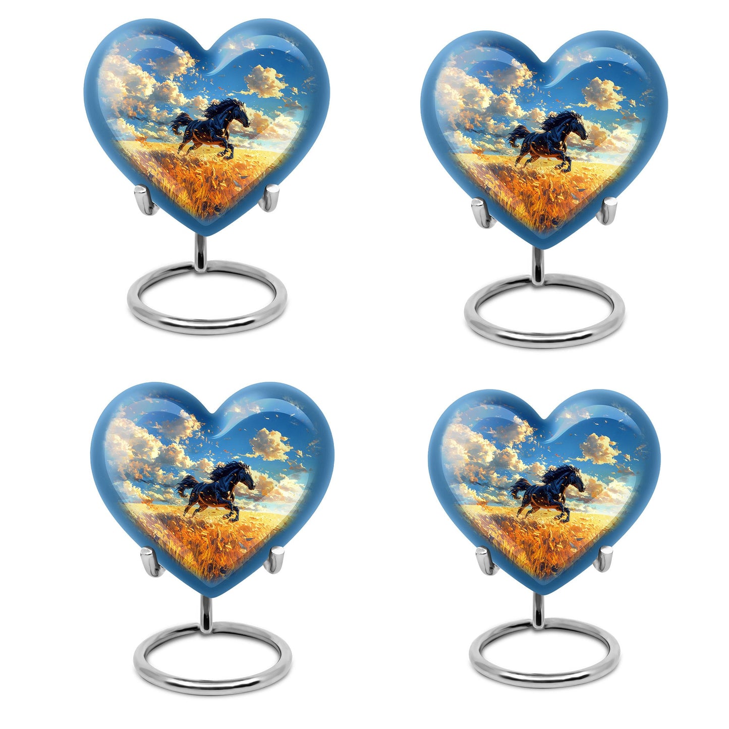 Horse Theme 3 Inch Keepsake Pack of 4