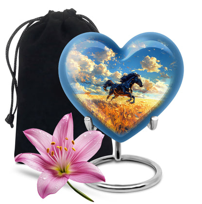 Horse Theme Large Urn 10 Inch