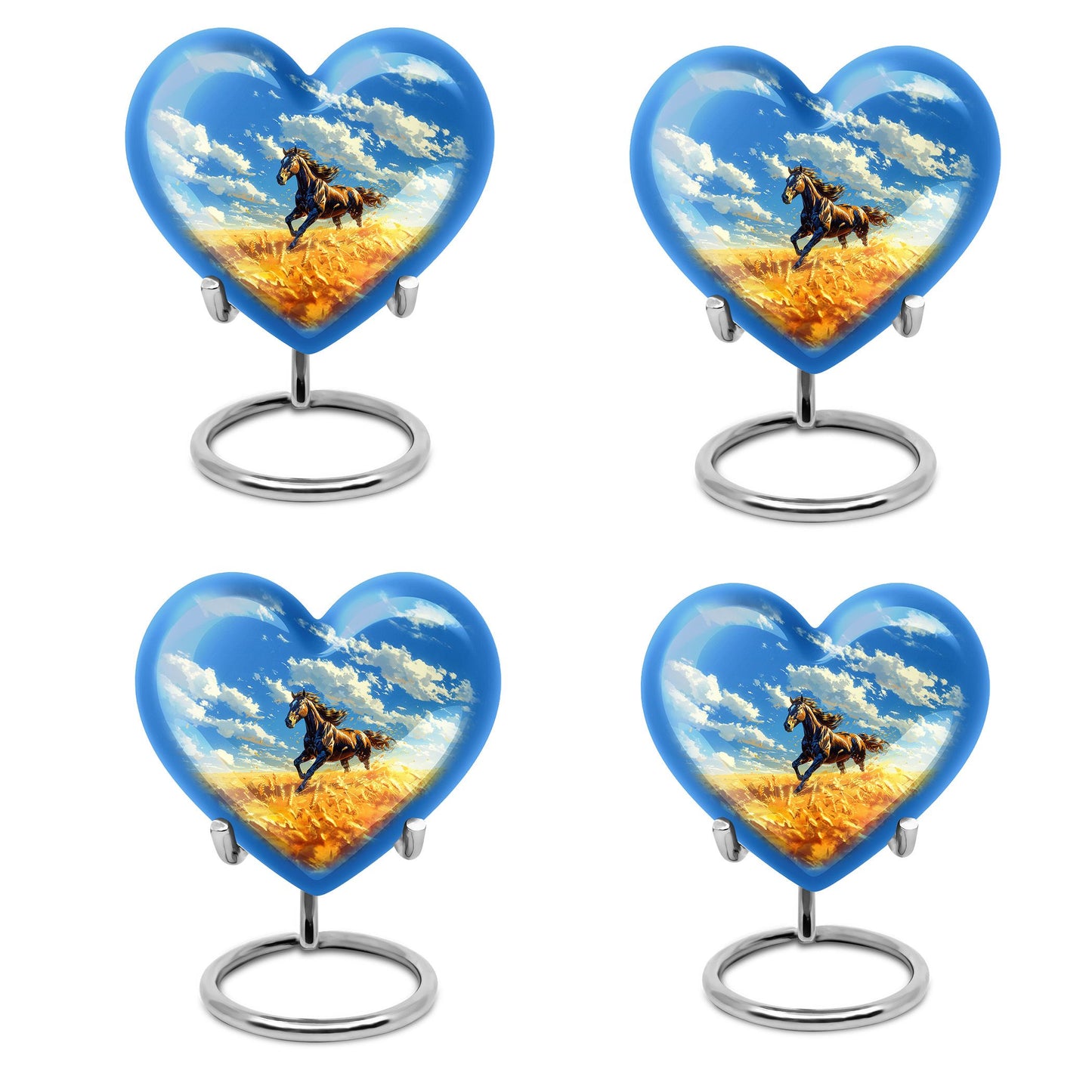 Horse Theme 3 Inch Keepsake Pack of 4