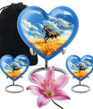 Horse Theme Large Urn With 2 Keepsake Urn