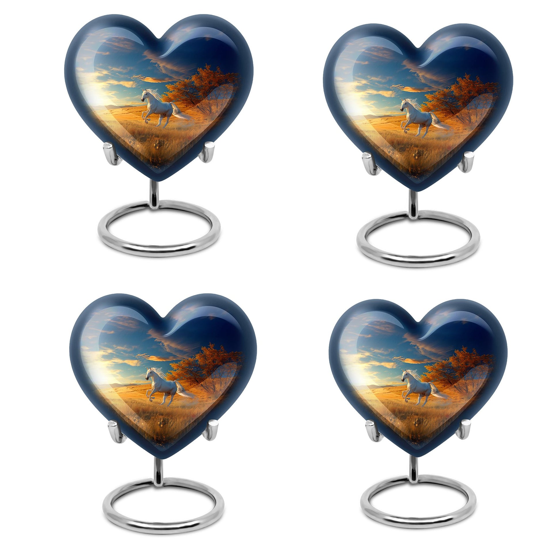 Horse Theme 3 Inch Keepsake Pack of 4