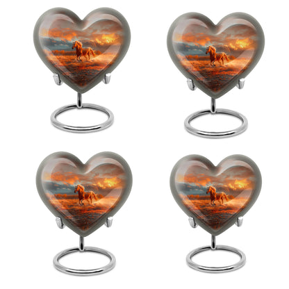 Horse Theme 3 Inch Keepsake Pack of 4