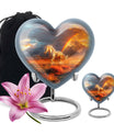 Horse Theme Large Urn With 1 Keepsake Urn
